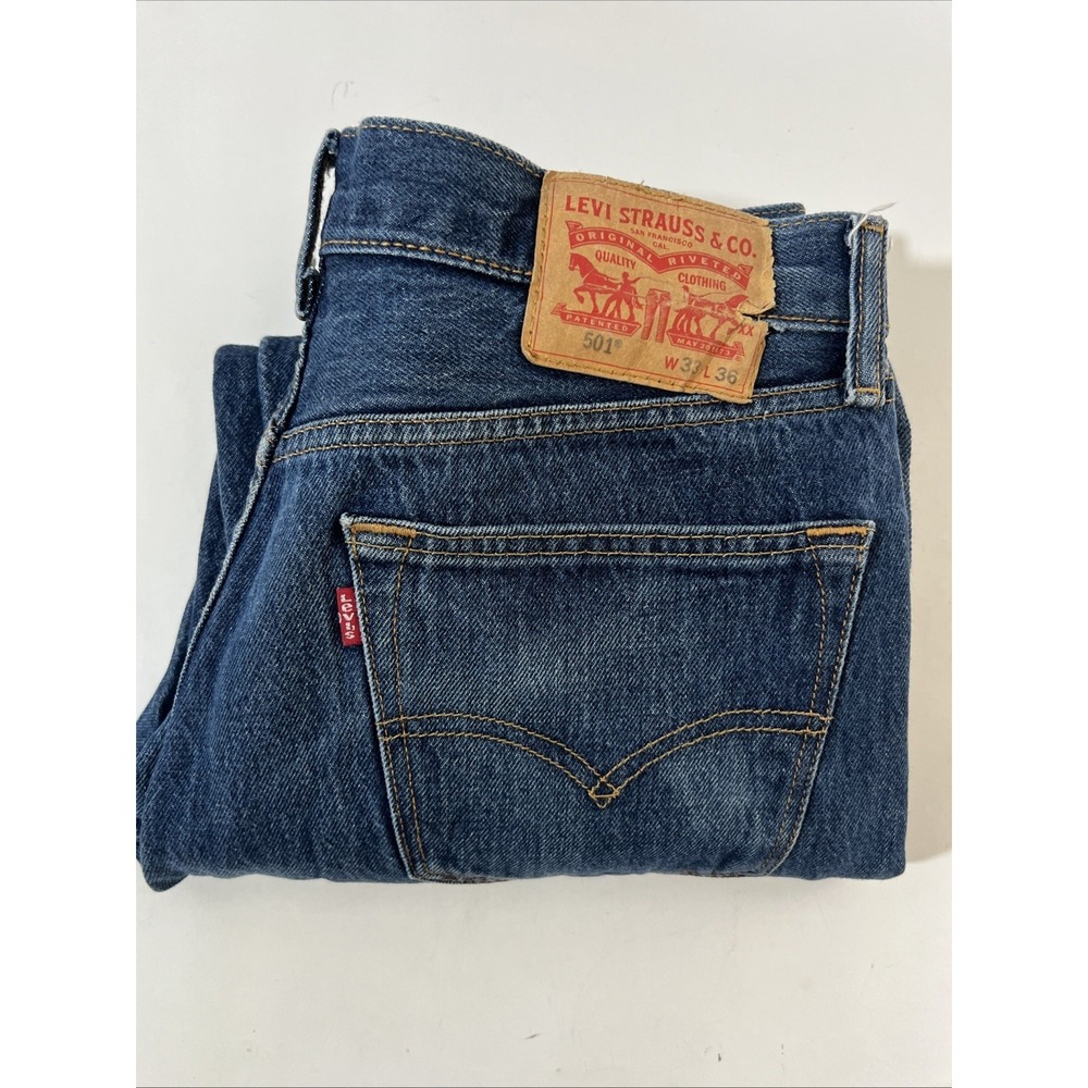 Levi's 501 Button Fly Jeans‎ Blue Size 33x36 2016